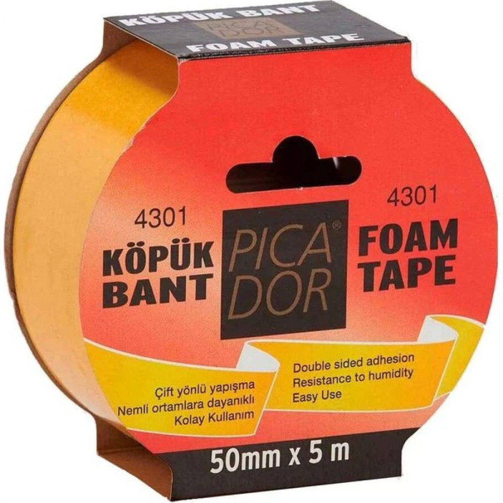 Picador Çift Taraflı Köpük Bant 50 x 5 M Askılı Oto Boyaları Fiyatı