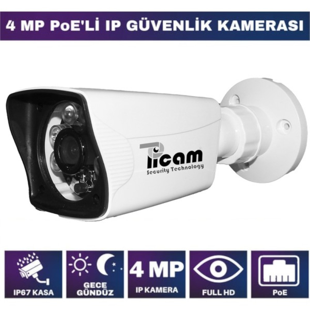 Picam 4 MP IP Bullet Kamera Ip Kamera 3.6mm 5MP Sony Lens POELİ Güvenlik Kameraları Fiyatı