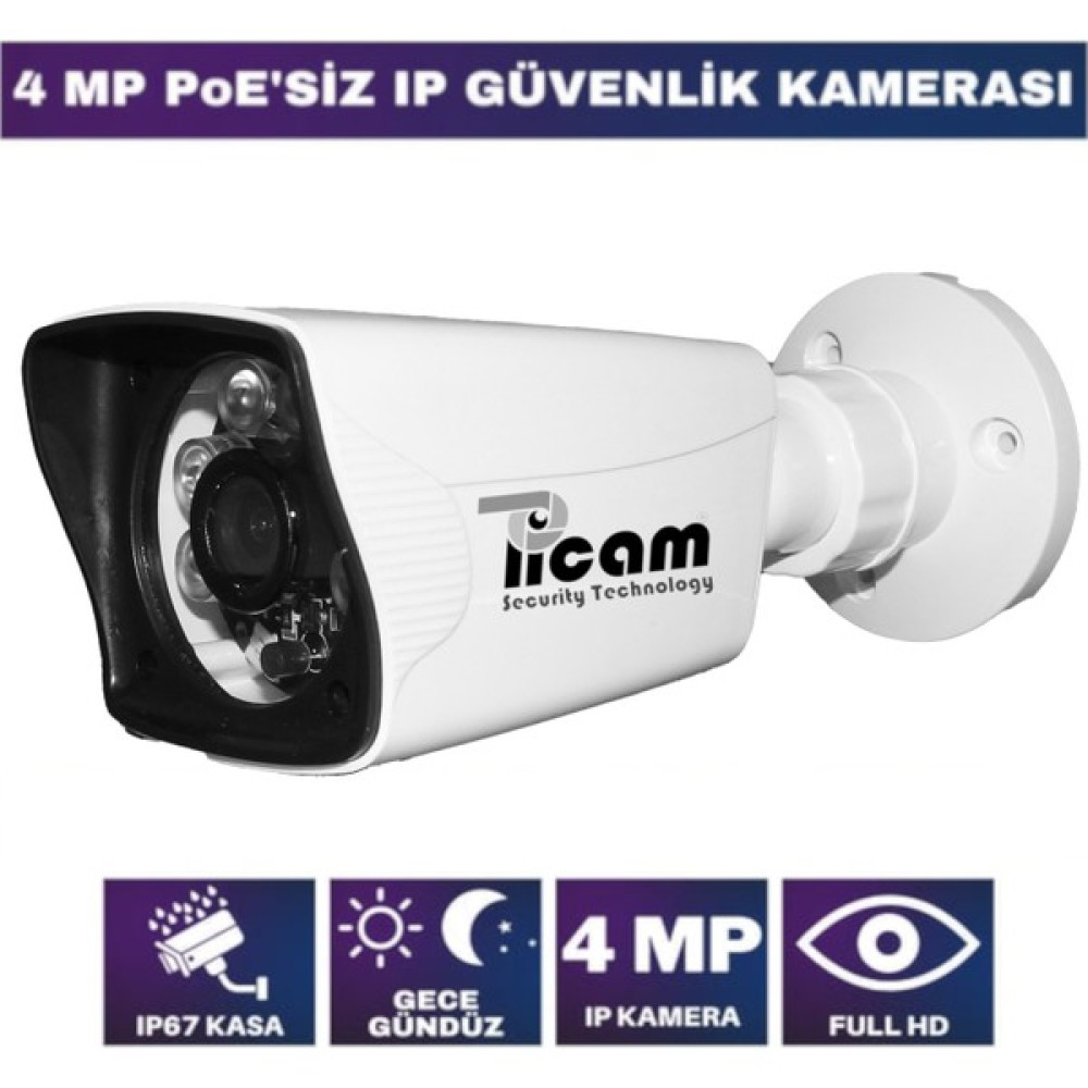 Picam 4 MP IP Bullet Kamera Ip Kamera 3.6mm 5MP Sony Lens POESİZ Güvenlik Kameraları Fiyatı