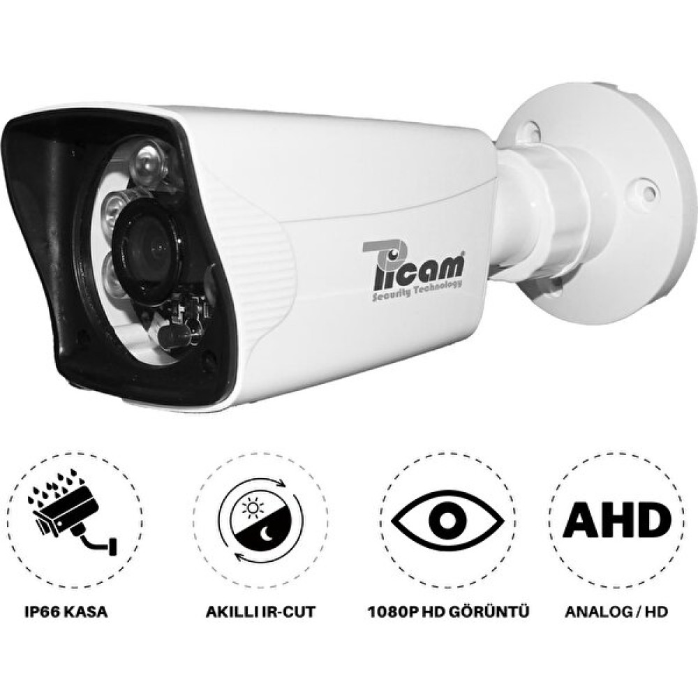 Picam 5mp Sony Lensli 1080p 6 Atom Led Gece Görüşlü Suya Dayanıklı Plastik Kasa Fullhd Güvenlik Kamerası - Beyaz Güvenlik Kameraları Fiyatı