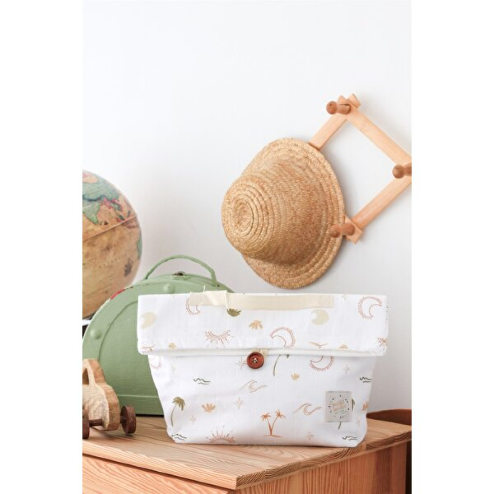 Piccolo Summer Boho - Piccobag Müslin Organizer Çanta | Anne Bebek Çantası - Pembe Bebek Bakım Çantası Fiyatı