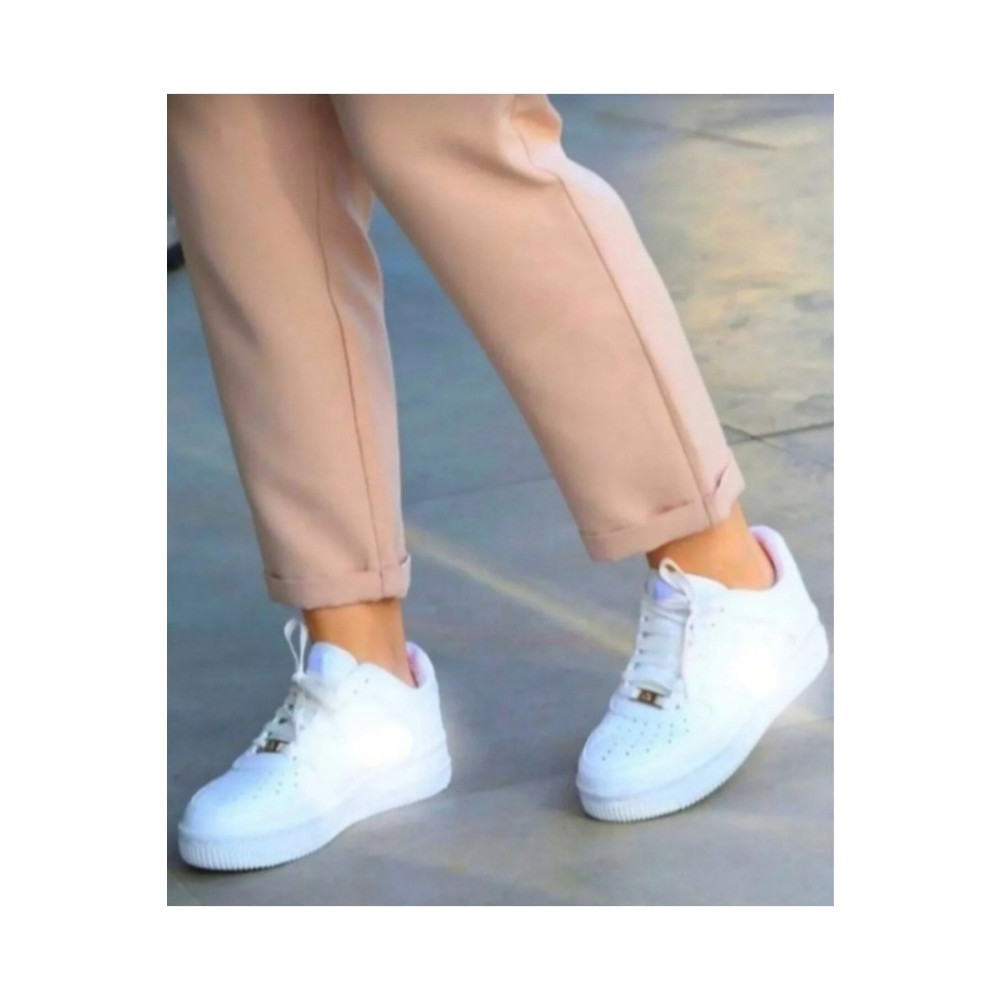 picky zone Unisex Sneaker Ortapedik Beyaz Spor Ayakkabı ( Yedek Bağcık Ortapedik Tabanlık Hediyeli) A-force 45 Beden Spor Ayakkabı Fiyatı