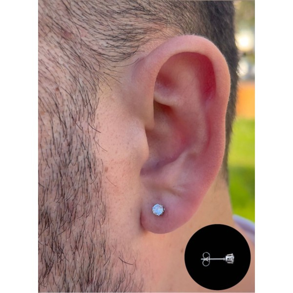 Piercing Market Erkek Çelik Şık Takı Paslanmaz Kararmaz Zirkon Taşlı Moda Küpe Küpeler Fiyatı