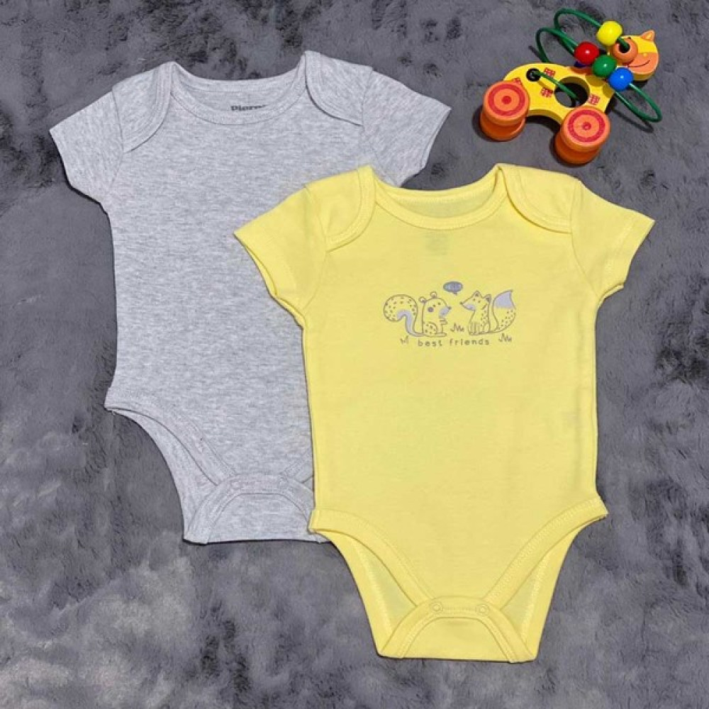 Pieros Baby 0002 Erkek Kısa Kol 2'li Badi Bebek Body Fiyatı