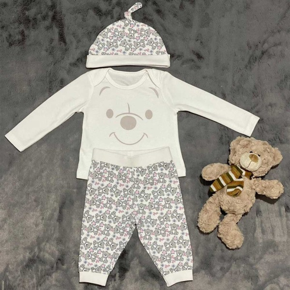 Pieros Baby 0021 Erkek Bebek 3'lü Takım Bebek Giysi Takım Fiyatı