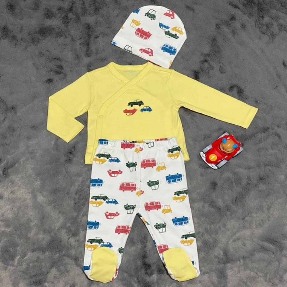 Pieros Baby 0029 Erkek Bebek 3'lü Takım Bebek Giysi Takım Fiyatı