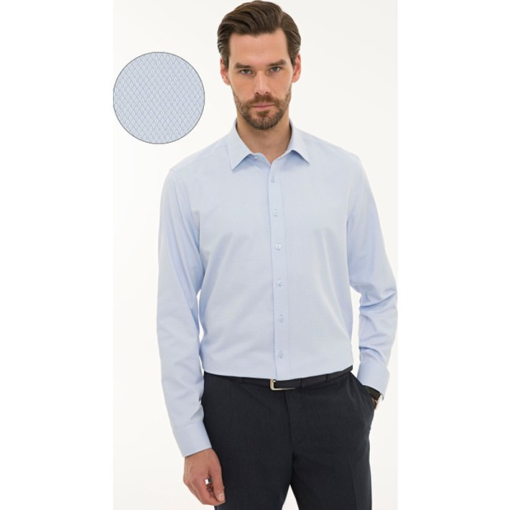 Pierre Cardin Açık Mavi Regular Fit Gömlek 50227760-VR003 Erkek Gömlek Fiyatı
