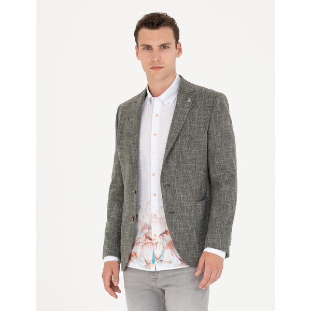 Pierre Cardin Erkek Açık Yeşil Ex. Slim Fit Ceket 50274817-VR092 Erkek Ceket Fiyatı