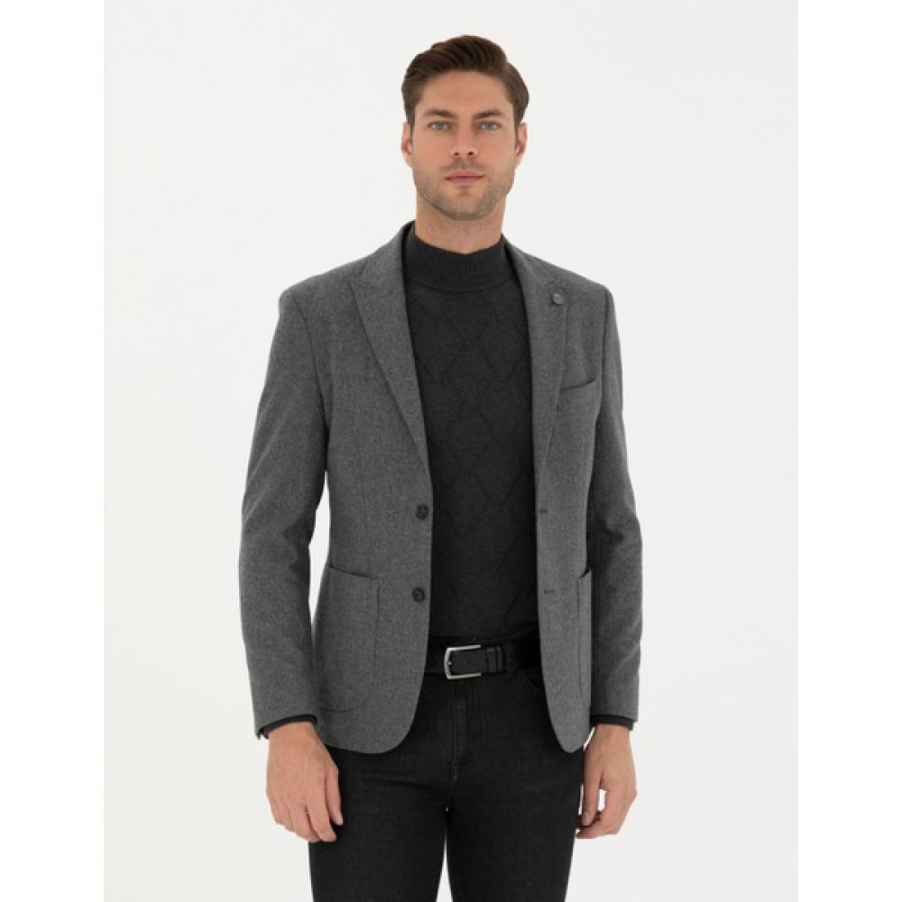 Pierre Cardin Erkek Füme Slim Fit Ceket 50274205-VR058 Erkek Ceket Fiyatı