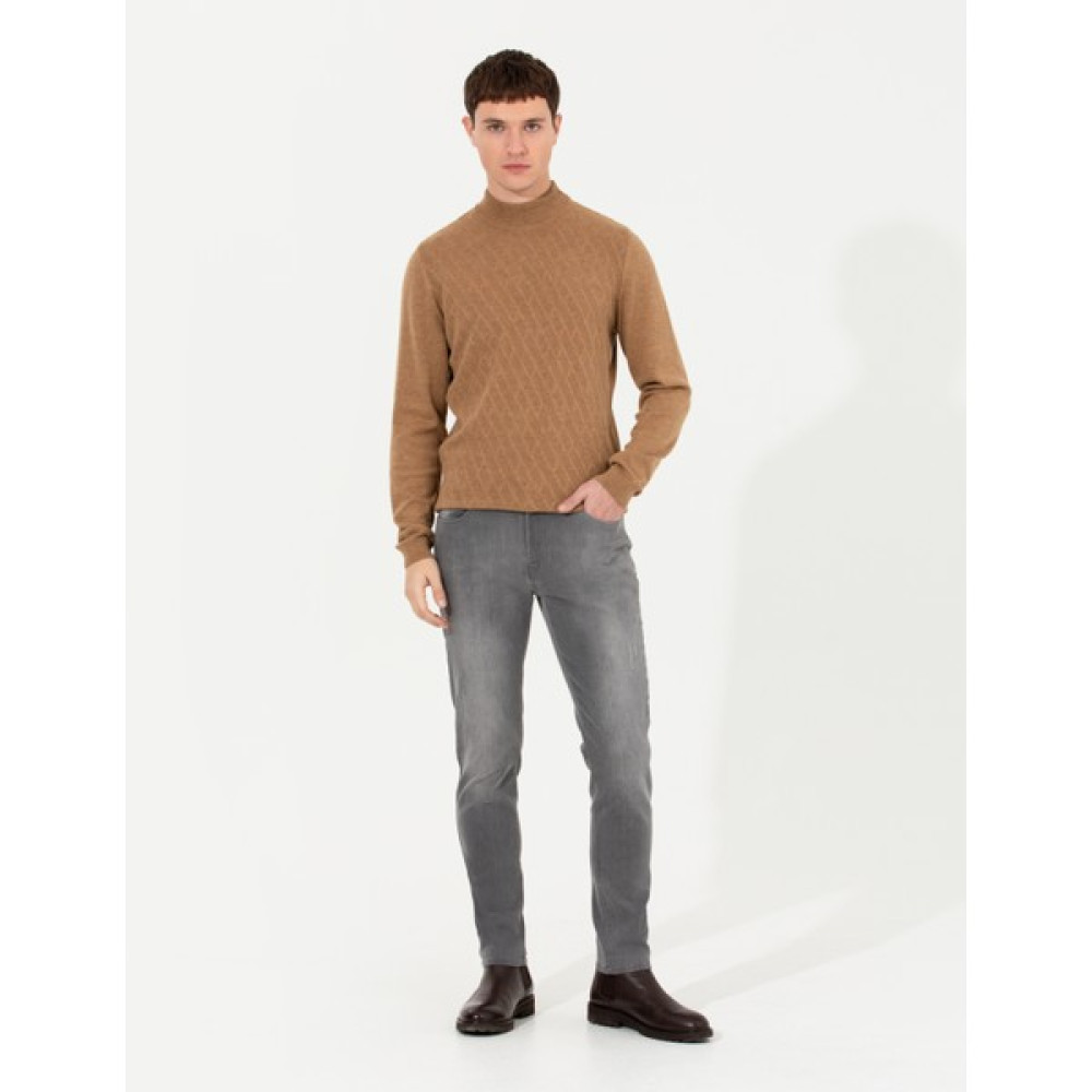 Pierre Cardin Erkek Gri Slim Fit Denim Pantolon 50263615-VR024 Erkek Jeans / Kot Pantolon Fiyatı