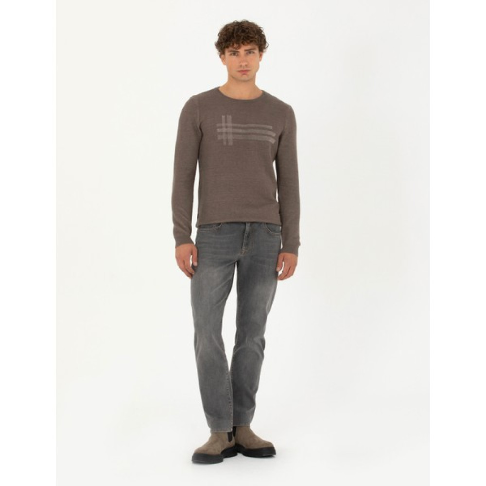 Pierre Cardin Erkek Gri Slim Fit Jean Pantolon 50274356-VR024 Erkek Jeans / Kot Pantolon Fiyatı