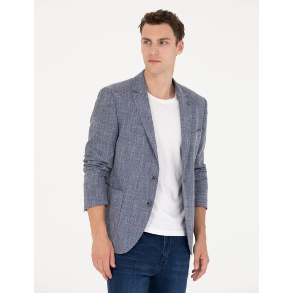 Pierre Cardin Erkek Koyu Mavi Ex. Slim Fit Ceket 50274817-VR032 Erkek Ceket Fiyatı