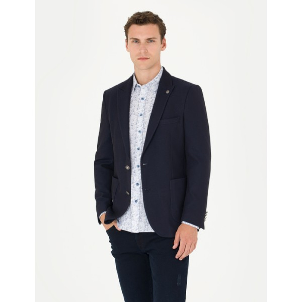 Pierre Cardin Erkek Lacivert Ekstra Slim Fit Blazer Ceket 50274202-VR033 Erkek Ceket Fiyatı