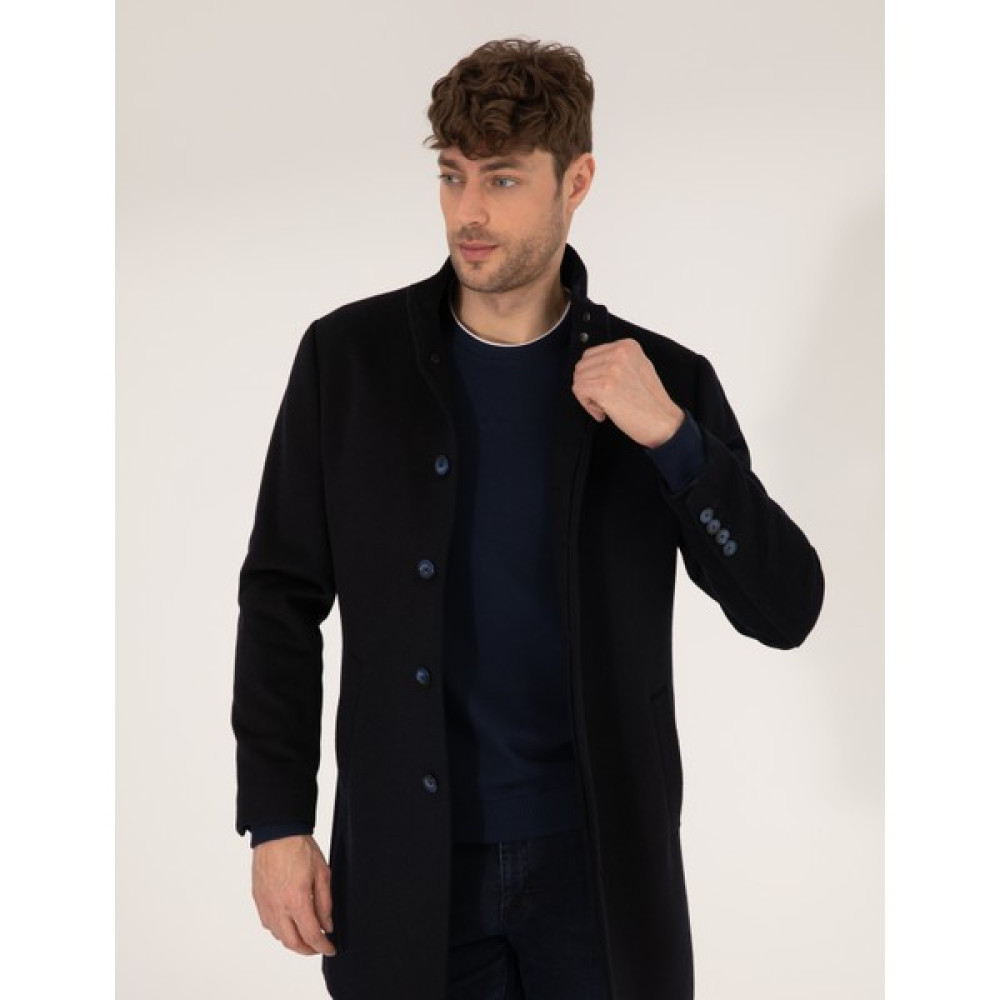 Pierre Cardin Erkek Lacivert Palto 50257493-VR03310 Erkek Mont Fiyatı