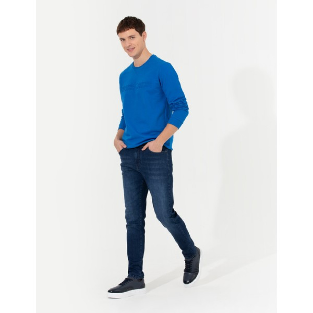 Pierre Cardin Erkek Lacivert Slim Fit Denim Pantolon 50263611-VR033 Erkek Jeans / Kot Pantolon Fiyatı