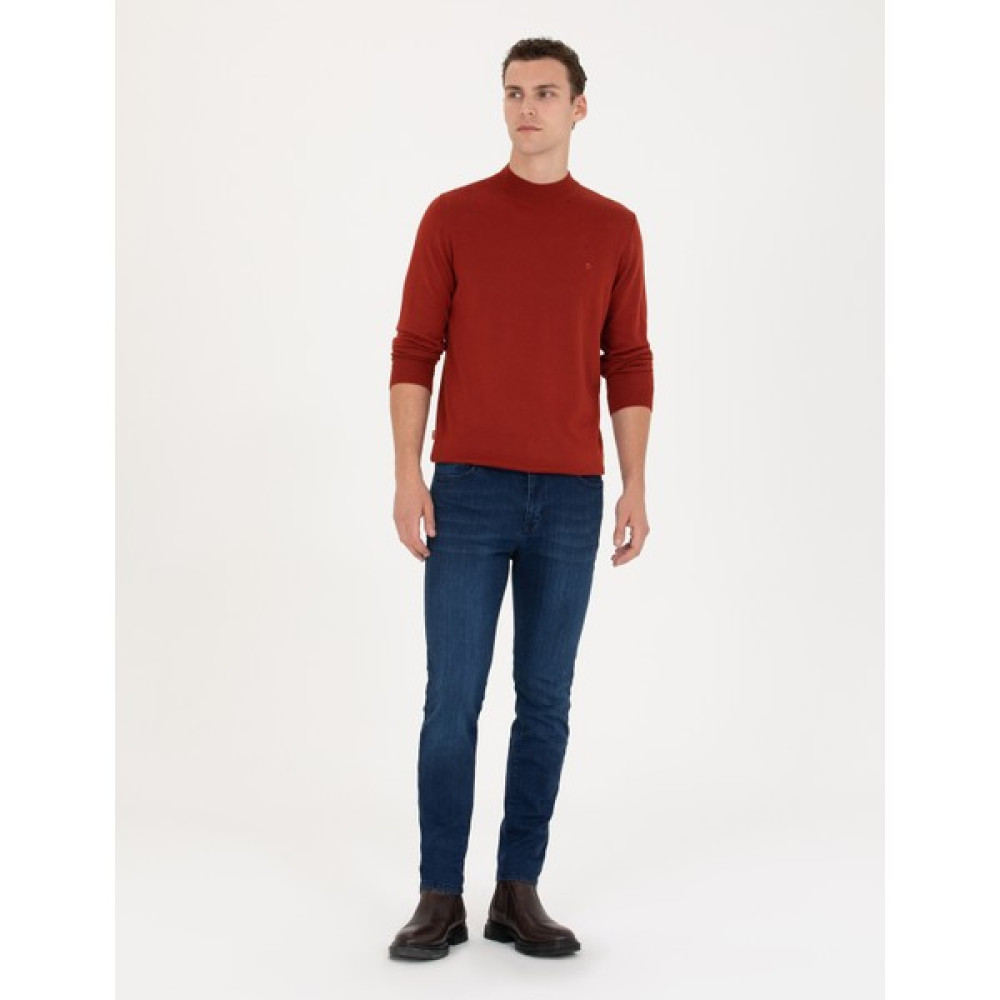 Pierre Cardin Erkek Lacivert Slim Fit Jean Pantolon 50280209-VR033 Erkek Jeans / Kot Pantolon Fiyatı