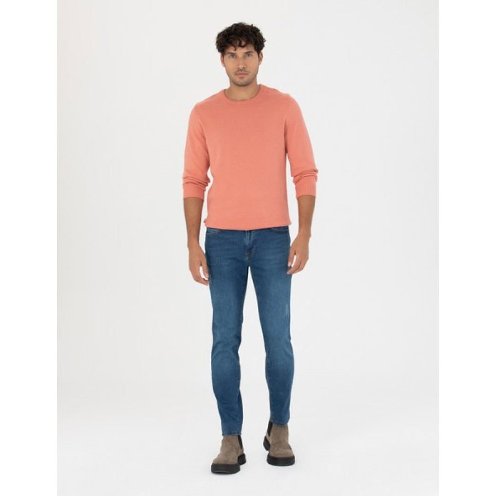 Pierre Cardin Erkek Mavi Slim Fit Jean Pantolon 50280206-VR036 Erkek Jeans / Kot Pantolon Fiyatı
