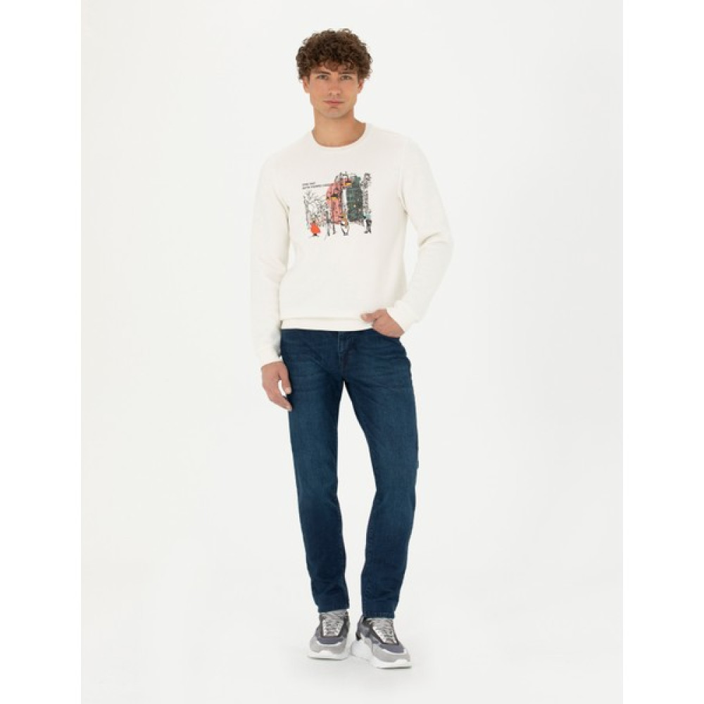 Pierre Cardin Erkek Mavi Slim Fit Jean Pantolon 50280207-VR036 Erkek Jeans / Kot Pantolon Fiyatı