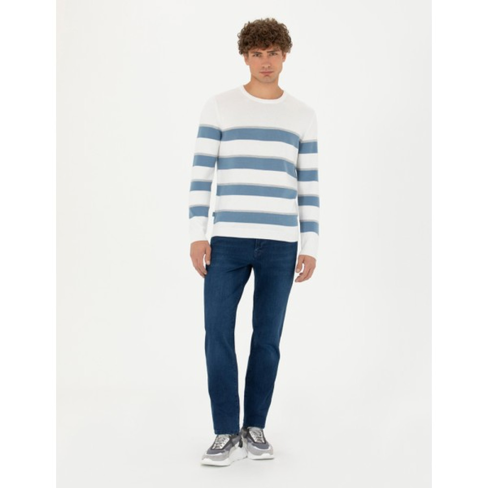 Pierre Cardin Erkek Mavi Straight Fit Jean Pantolon 50280212-VR036 Erkek Jeans / Kot Pantolon Fiyatı