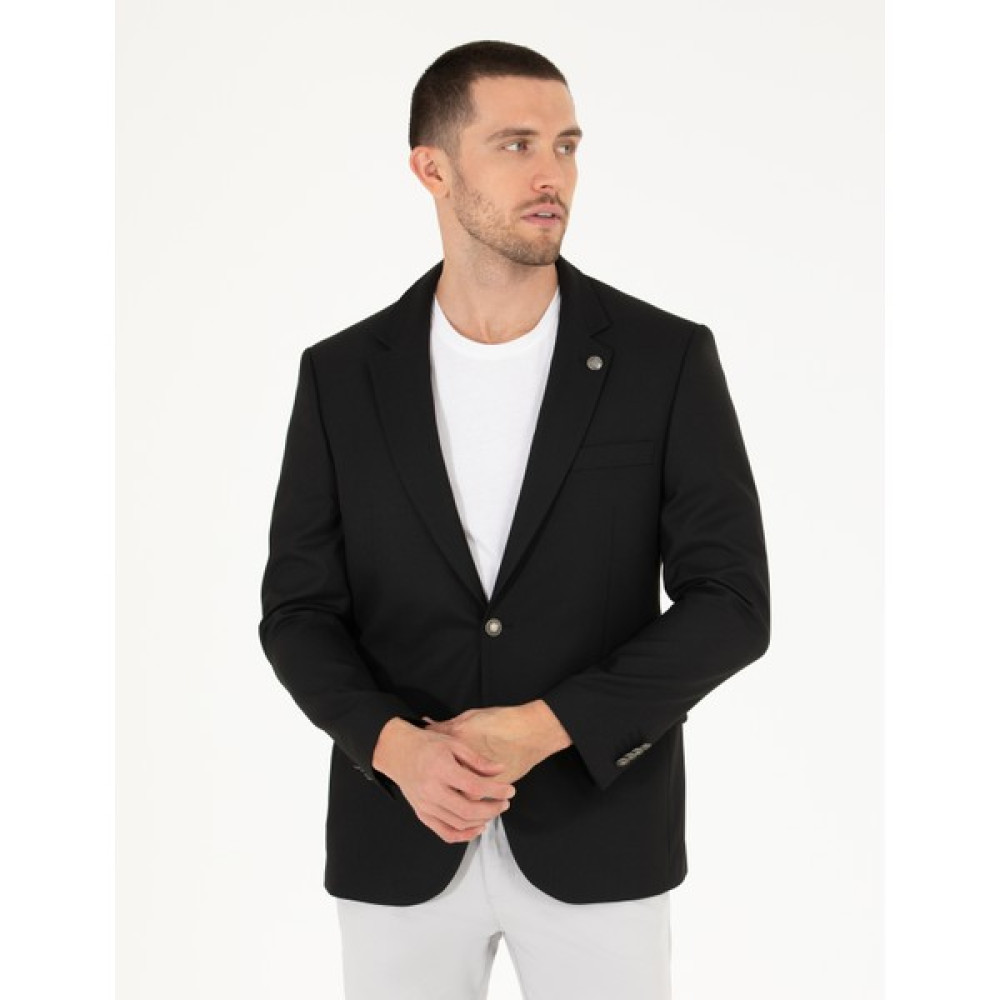 Pierre Cardin Erkek Siyah Ceket 50275546-VR046 Erkek Ceket Fiyatı