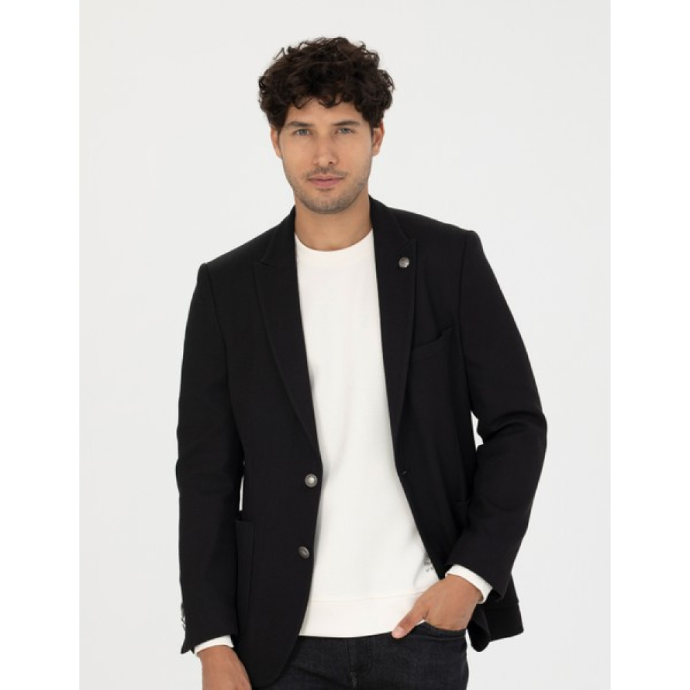 Pierre Cardin Erkek Siyah Ekstra Slim Fit Blazer Ceket 50274202-VR046 Erkek Ceket Fiyatı