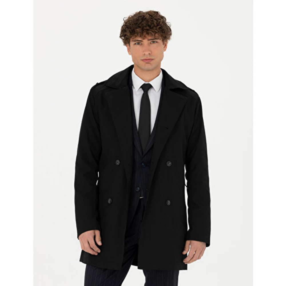 Pierre Cardin Erkek Siyah Kaban 50284754-VR046 Erkek Mont Fiyatı