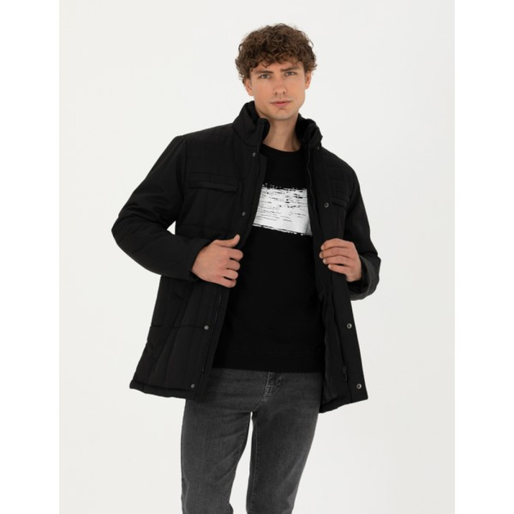 Pierre Cardin Erkek Siyah Mont 50275485-VR046 Erkek Mont Fiyatı