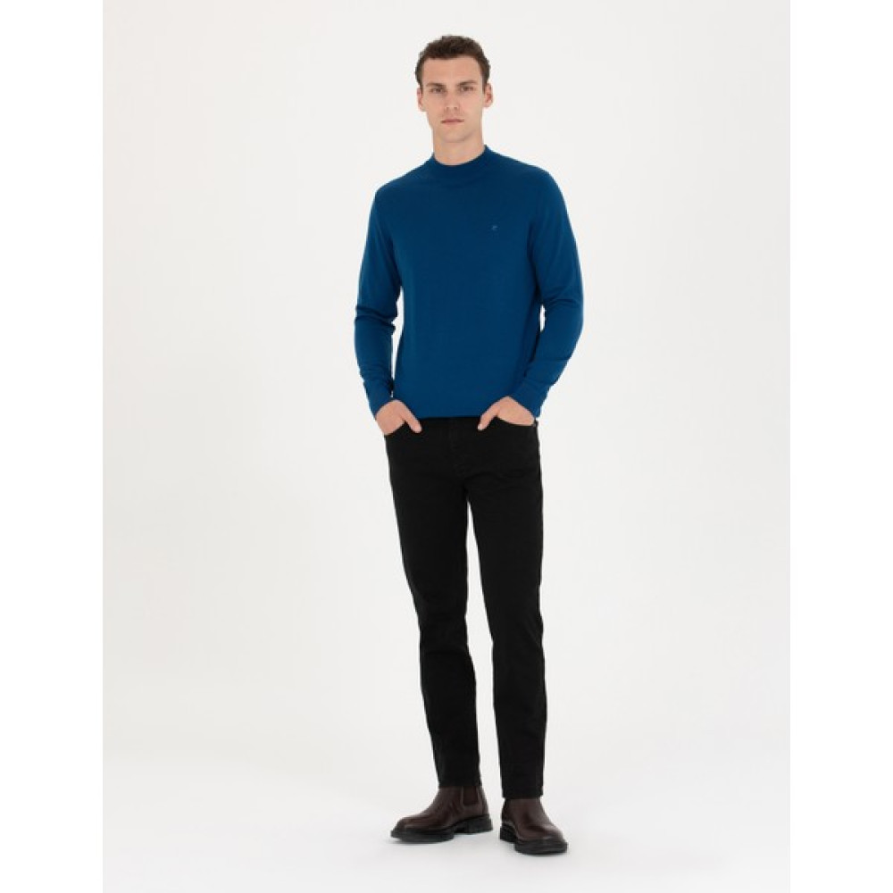 Pierre Cardin Erkek Siyah Straight Fit Jean Pantolon 50280210-VR046 Erkek Jeans / Kot Pantolon Fiyatı