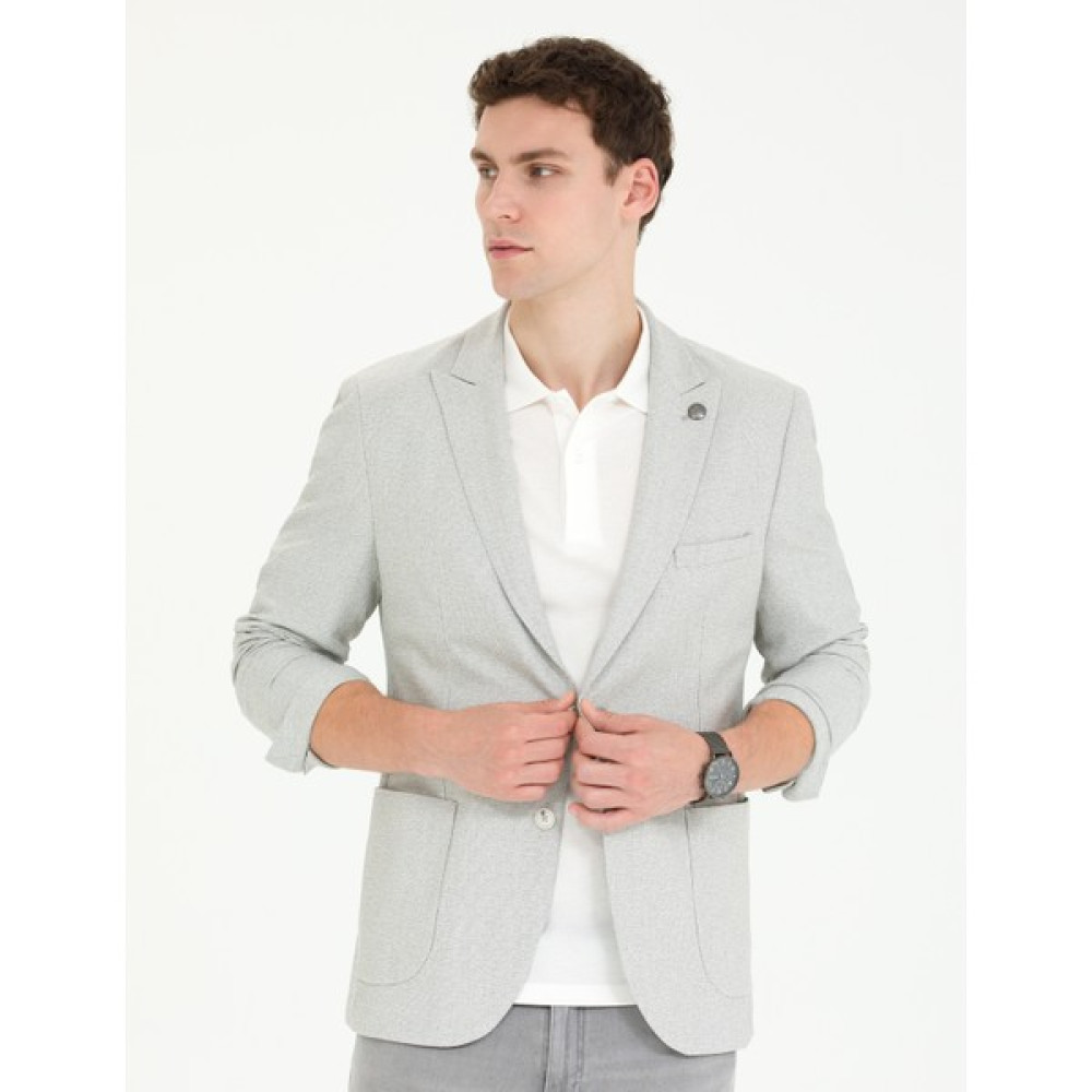 Pierre Cardin Erkek Taş Ex. Slim Fit Blazer Ceket 50265114-VR049 Erkek Ceket Fiyatı