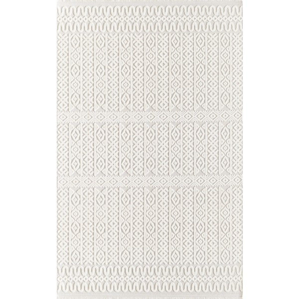 Pierre Cardin Halı Maxwell MK00A Iskandinav Tarz Ile Üretilen Modern Çizgili Kaliteli Halı - 80 x 150 cm - Açık Krem Salon Halısı Fiyatı
