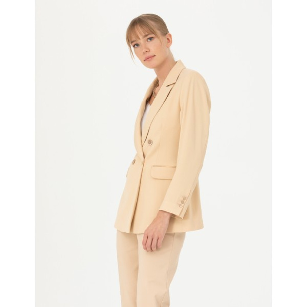 Pierre Cardin Kadın Bej Slim Fit Ceket 50269304-VR011 Bayan Ceket Fiyatı