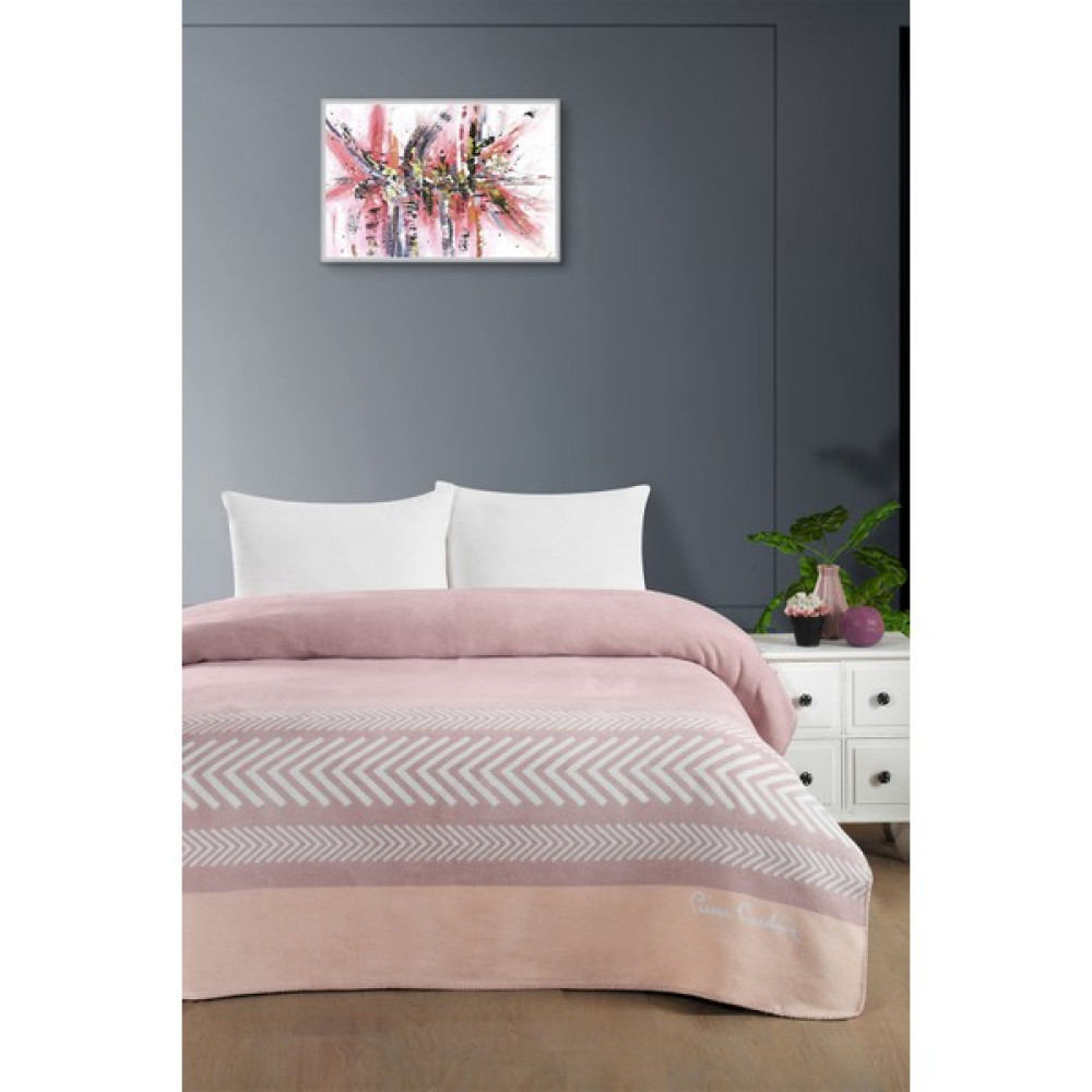 Pierre Cardin Pamuk Battaniye Arven Tek Kişilik - Pembe - 150 x 200 cm Battaniye Fiyatı