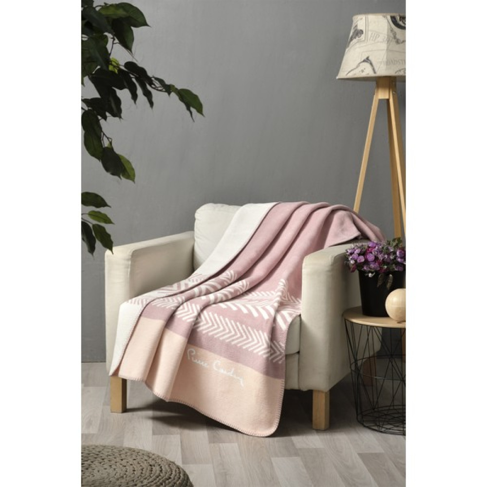Pierre Cardin Pamuk Tv Battaniyesi Arven - Pembe - 130 x 170 cm Battaniye Fiyatı