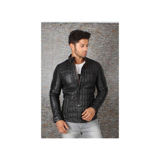 Pierre Cardin Siyah Deri Erkek Mont