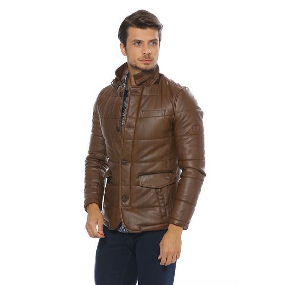 Pierre Cardin Siyah Deri Erkek Mont