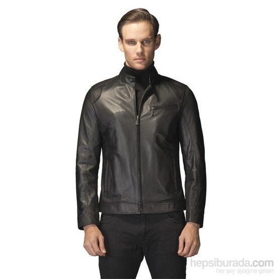 Pierre Cardin Siyah Deri Erkek Mont