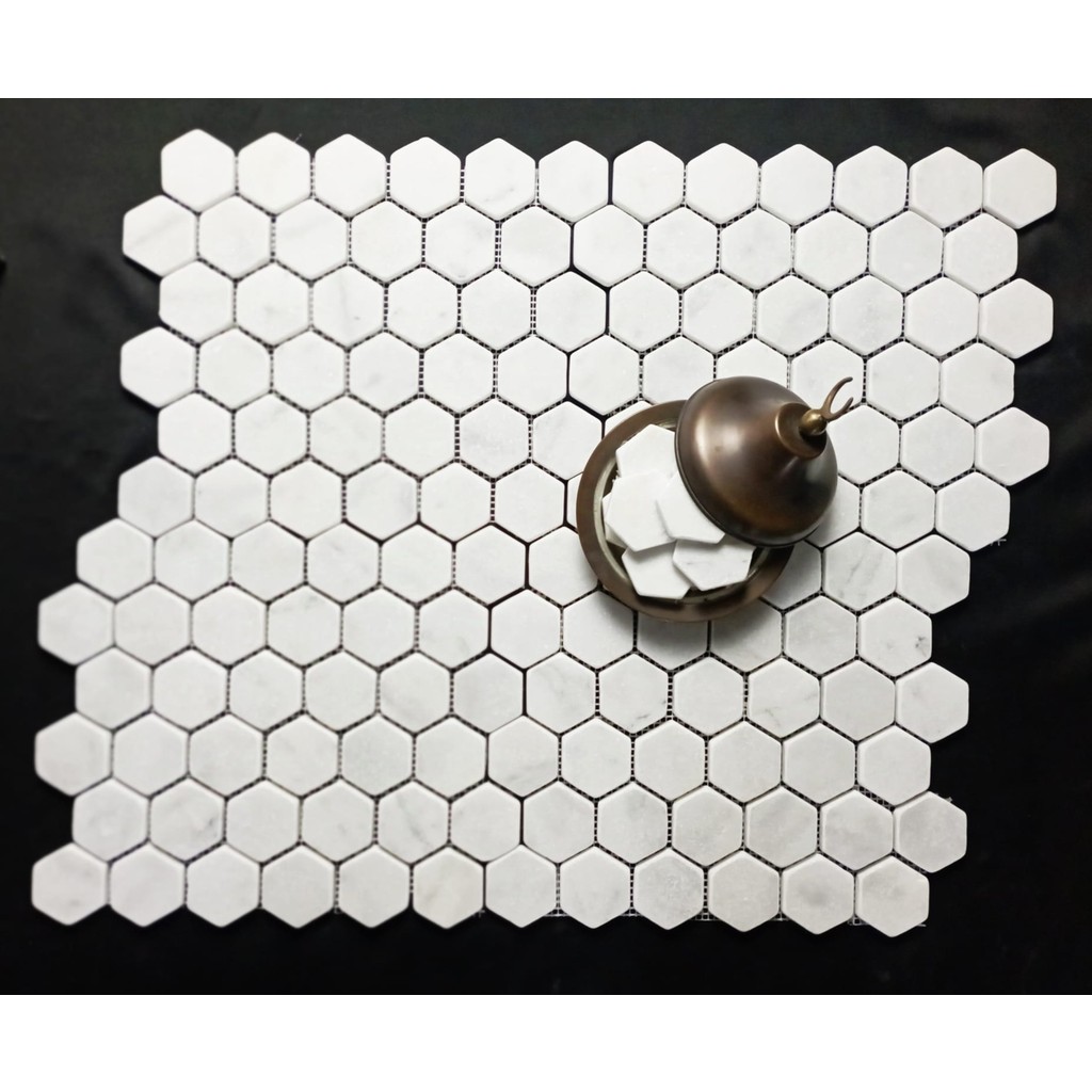 Pietramosaic 2 Inch Hexagon Mugla Beyazı Eskitme Mozaik - 1 Adet Diğer Fiyatı