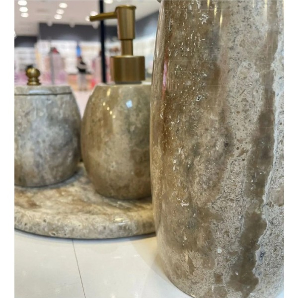 Pietro Di Marble Gümüş Traverten 9'lu Mermer Banyo Seti - Parça Sayısı 7+ Oto Boyaları Fiyatı