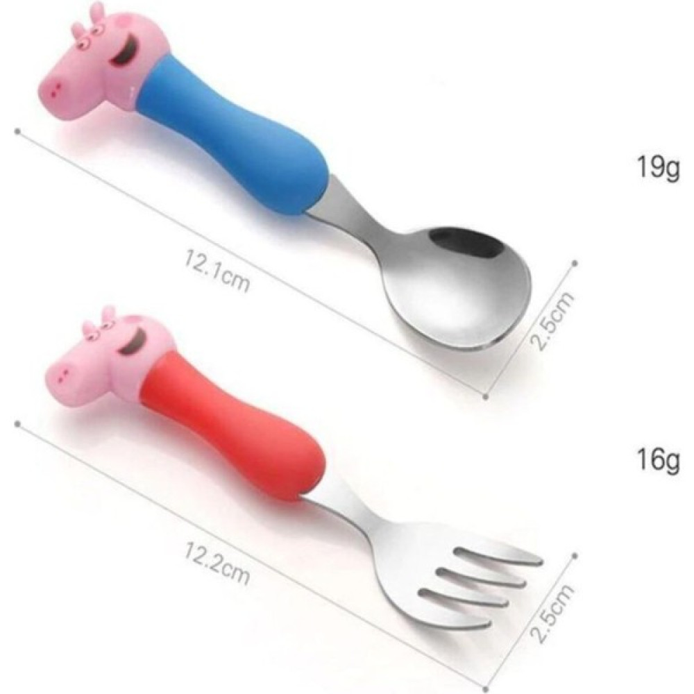 Pig Peppa 4lü Çatal Kaşık Set - Renkli Çatal / Kaşık / Bıçak Takımları Fiyatı