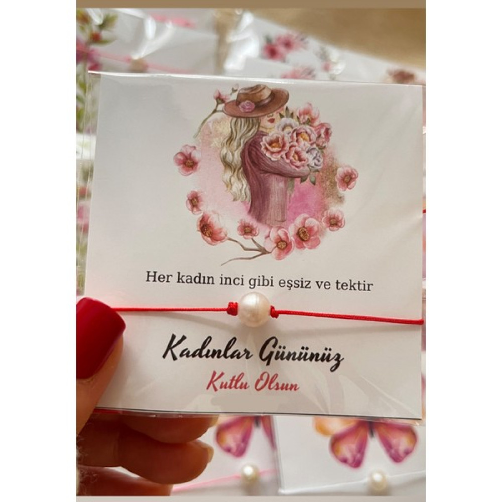 Pigna Aksesuar 8 Mart Dünya Kadınlar Günü Kart ve Bileklik Şans Bileklikleri 6 Adet Saat ve Bileklik Aksesuarı Fiyatı