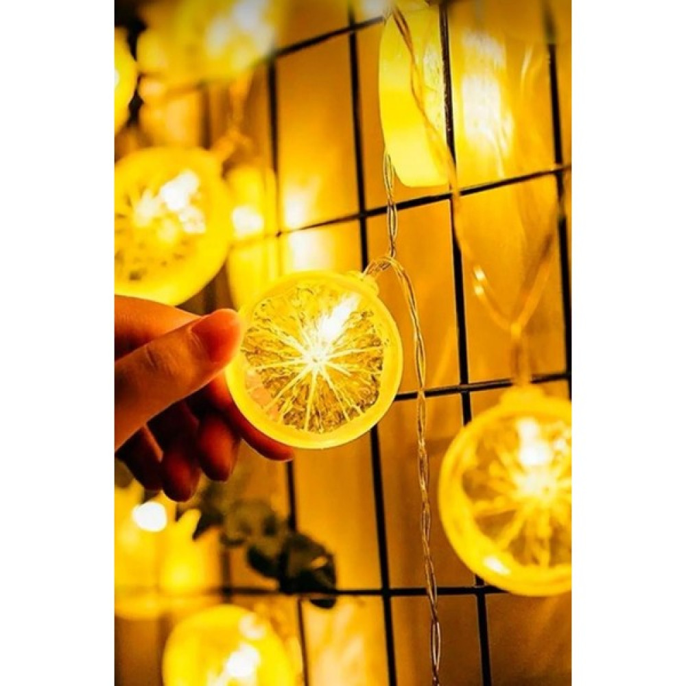 Pikas Dekoratif Limon Dilimi Şeklinde Ip LED Işık Zinciri Süsleme Aydınlatma 3m, 20 LED Led Aydınlatmalar Fiyatı