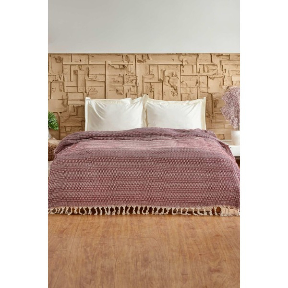 Pikas Levi Çift Kişilik Keten Yatak Örtüsü, Çift Kişilik Pike 200X230 Bordo - 200 x 230 cm Yatak Örtüsü Fiyatı