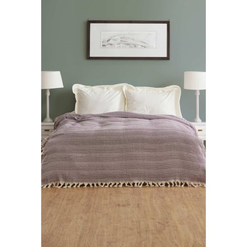Pikas Levi Çift Kişilik Keten Yatak Örtüsü, Çift Kişilik Pike 200X230 Lila - 200 x 230 cm Yatak Örtüsü Fiyatı