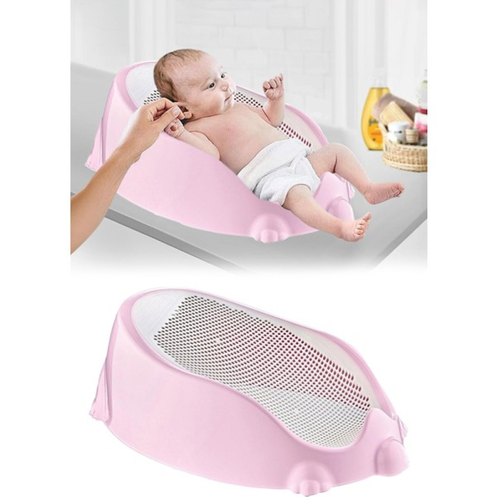 Pikas Soft Bebek Küveti – Silikon Fileli Bebek Besleme Yıkama Banyo Küveti Bebek Banyo Oturağı Pembe - 0 - 2 Yaş Bebek Banyo Küveti Fiyatı