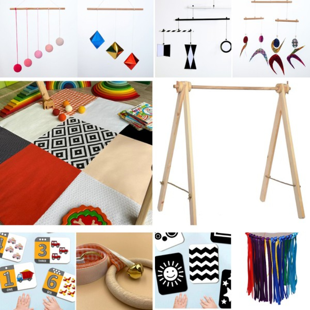 pikukid Montessori Eğitim Seti - Tam Set - Yer Matı ve Baby Gym Ile Birlikte - Ahşap Oto Boyaları Fiyatı