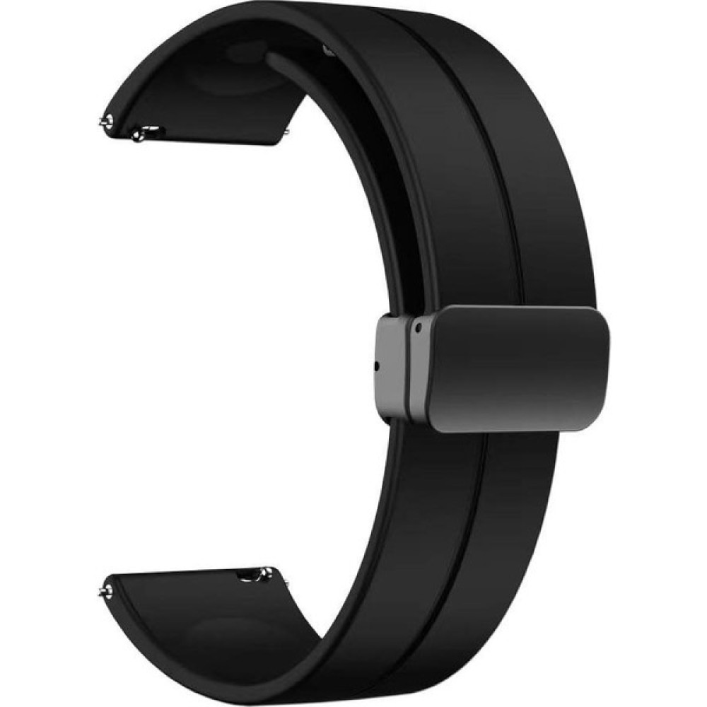 Pilanix Huawei Watch Gt 4 46 mm (22MM) Için Manyetik Kopçalı Renkli Silikon Kayış-Kordon Krd-84 - Siyah Giyilebilir Teknoloji Aksesuarları Fiyatı