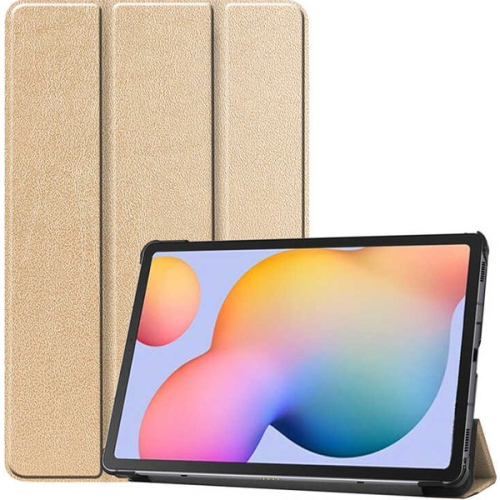 Pilanix Samsung Galaxy Tab A9 Plus SM-X210 Kılıf Arkası Şeffaf Standlı Uyku Modlu Smart Cover - Gold Tablet Kılıfı Fiyatı