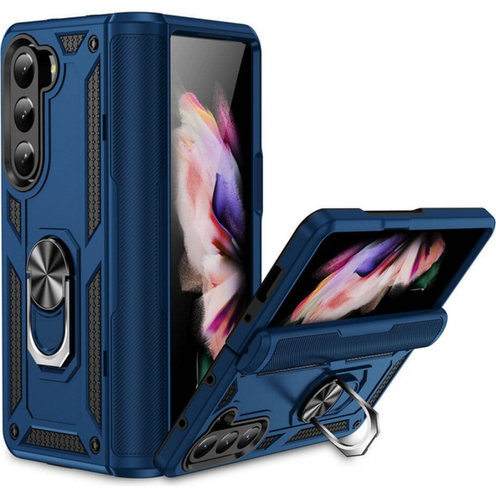 Pilanix Samsung Galaxy Z Fold 5 Kılıf Ultra Korumalı Manyetik Yüzüklü Vega Kapak - Lacivert Cep Telefonu Kılıfı Fiyatı