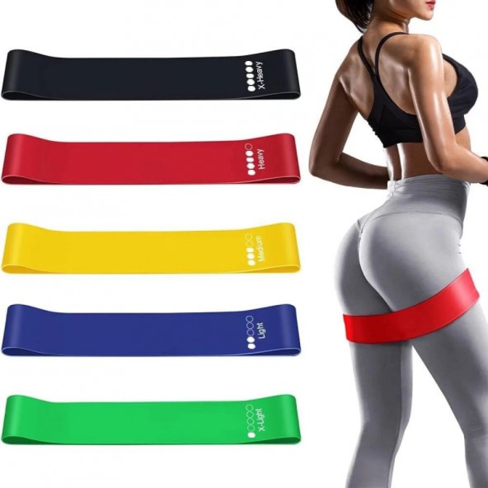 Pilates Direnc Egzersiz Bandi Squat Calisma Lastigi 5 Li Set Pilates Aletleri Fiyatı