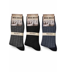 pilelistore Missbella Yün Jakarlı Erkek Çorap 3 Adet Bayan Korse Fiyatı